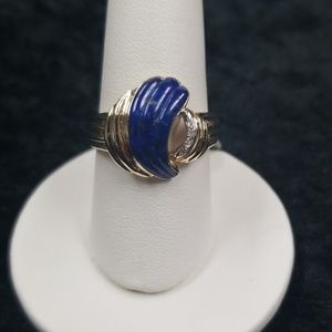 14k yellow gold lapas and diamond ring